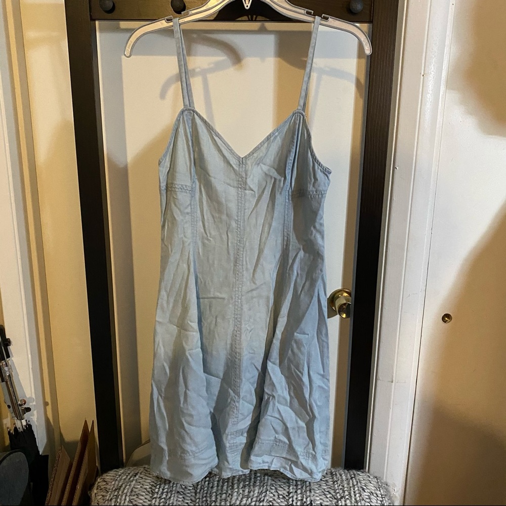 GUESS denim fit and flare dress